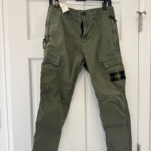 Stone Island Men’s Green Cargo Pants Joggers W29 Authentic Certilogo